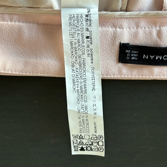 Zara Sz S Blogger’s Favourite Pastel Pink Trousers With Ruffles EUC - Picture 9 of 14